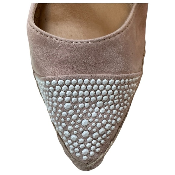 Carmen Saiz Chic Pink and White Espadrille Wedges Stud Detail, EU sz 39 - Picture 3 of 10